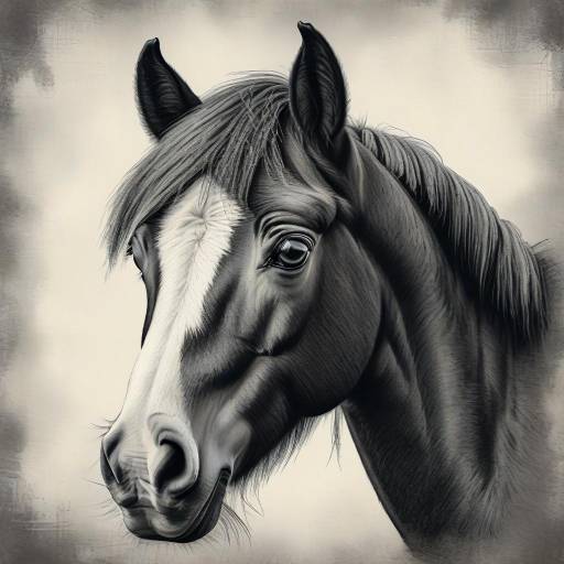 Majestic Miniature Horse Portrait Sketch
