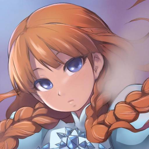 Illustration of Anna (frozen), frozen (disney) in the style of Tomoshibi hidekazu