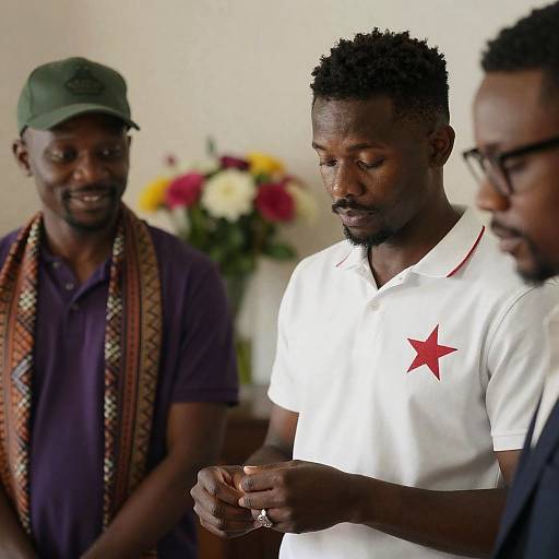 Three African American Men in Thoughtful Moment
