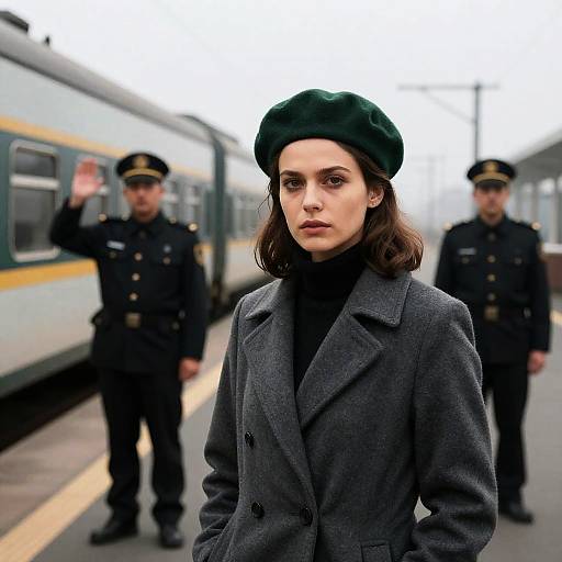 Mysterious Train Station Encounter Scene