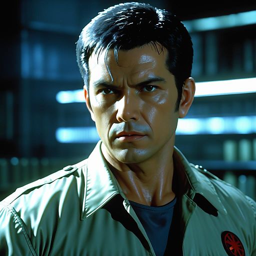 Cinematic Portrait of a Resilient Hero Cinematic Portrait of a Resilient Hero