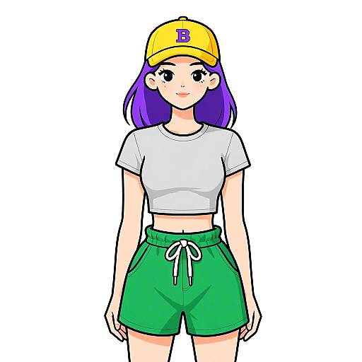 Sporty Woman in Casual Outfit