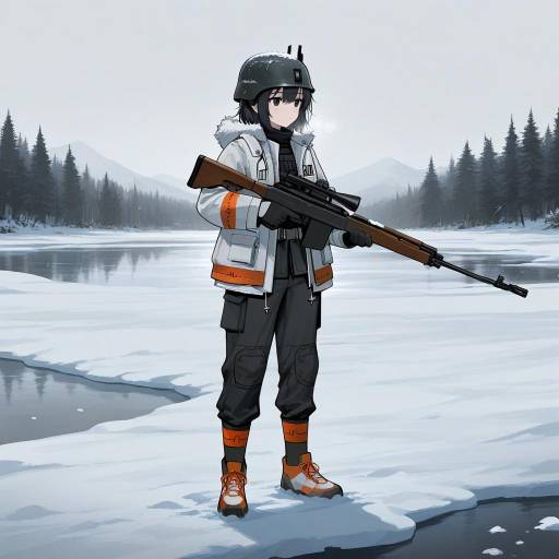 Rei Adachi: Vigilant Marksman in Winter