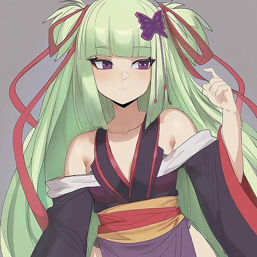 Illustration of Murasame (senren), senren banka in the style of Maniacpaint