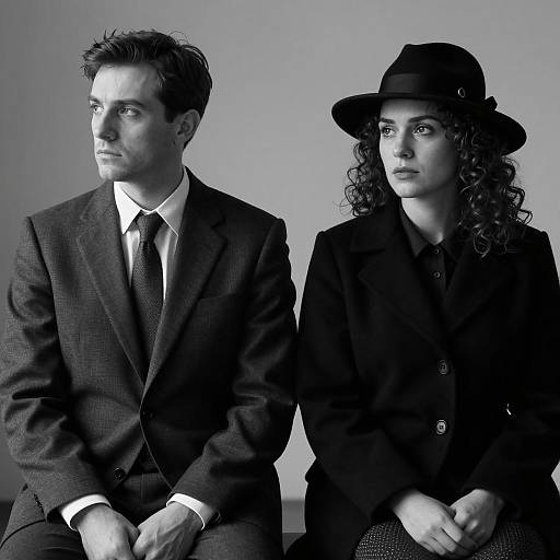 Elegant Black and White Couple Portrait