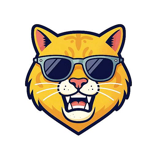 Retro Aggressive Bobcat T-Shirt Design