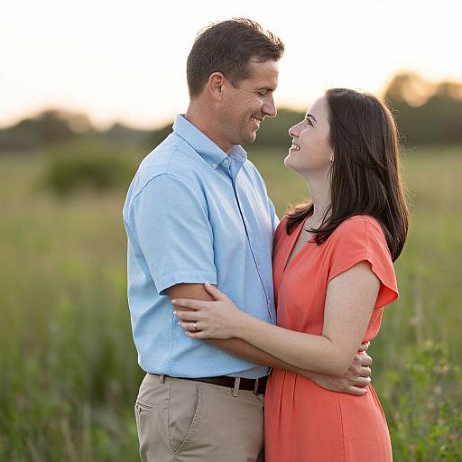 Candid Outdoor Engagement Portrait