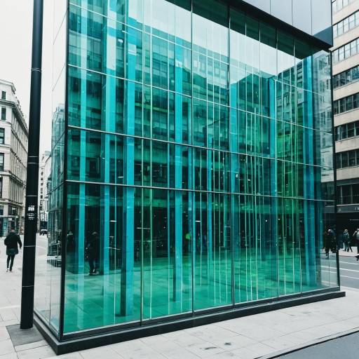 Modern Glass Facade in Urban Setting