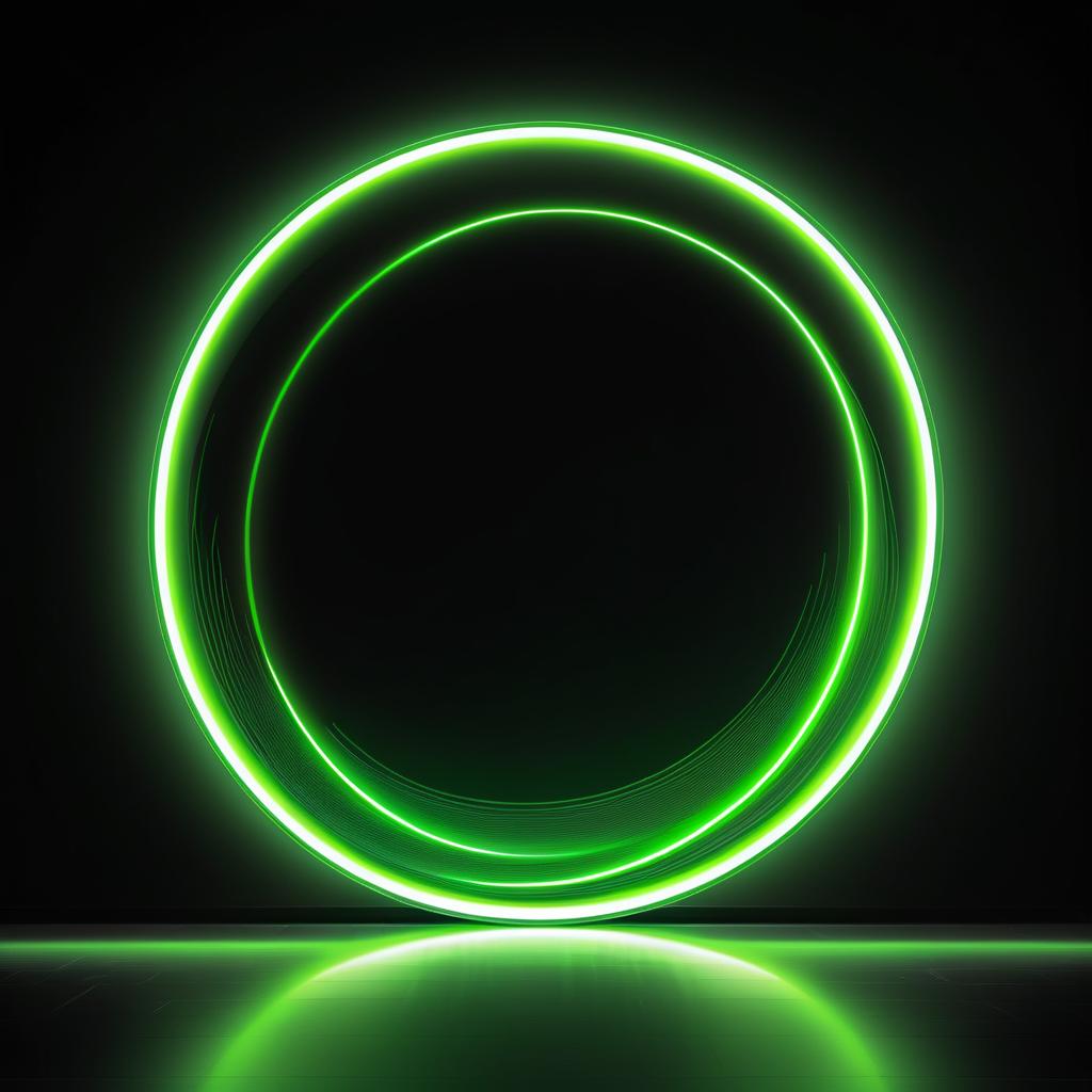 Tranquil Green Light Art in Minimalism