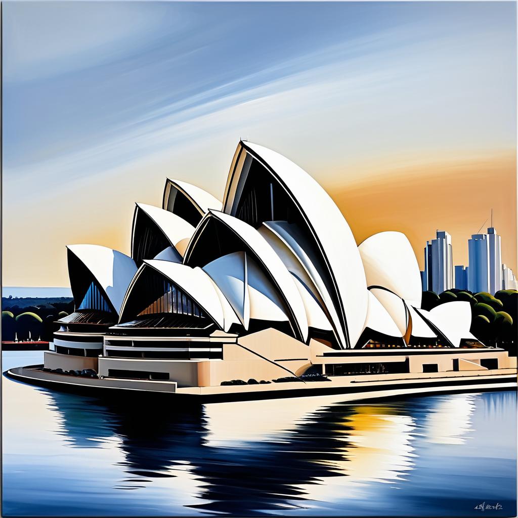 Sydney Opera House in O'Keeffe Style