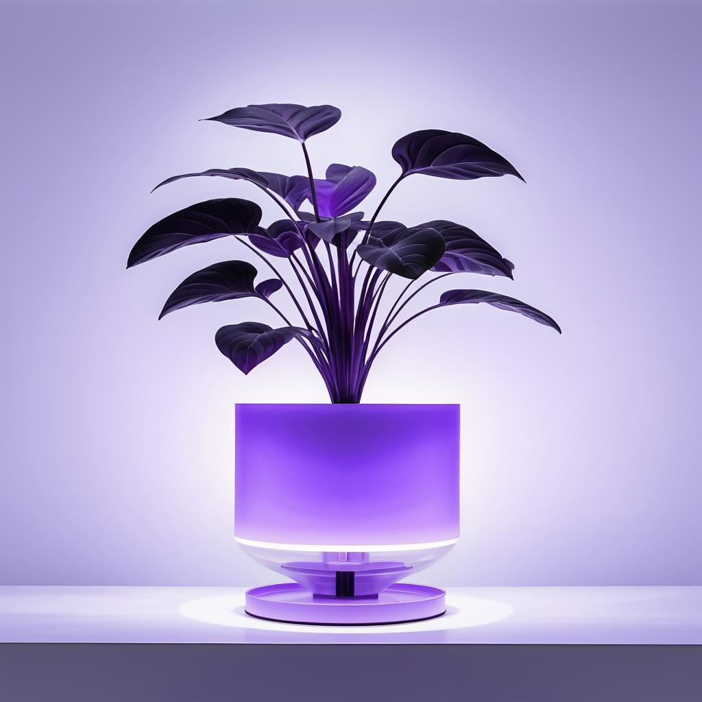 Violet in a Modern Flowerpot Design