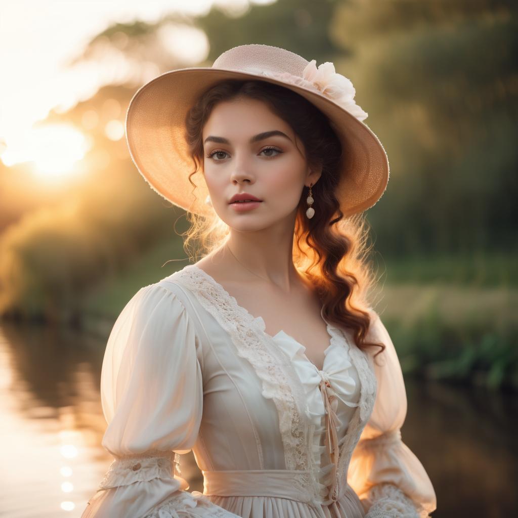 Stunning Victorian Portrait by the River