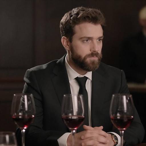 Serious Man in Dimly Lit Setting