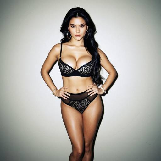 Woman in Leopard Print Lingerie
