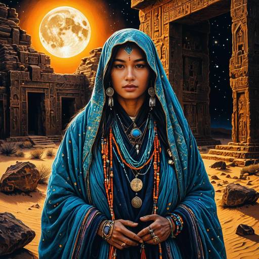 Desert Nomad Mystic in Ancient Ruins