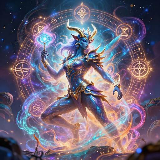 Mystical Fenir in Surreal Dreamscape