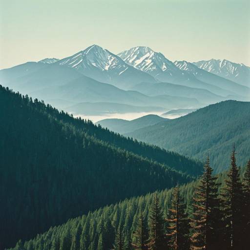 Misty Mountain Forest Landscape