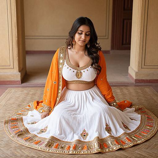 Indian Woman in Traditional Lehenga