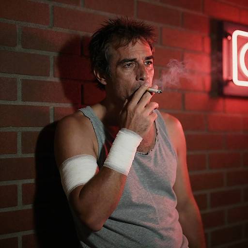 Serious Man Against a Brick Wall