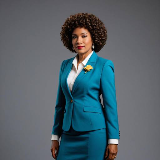 Professional African American Woman in Teal Suit