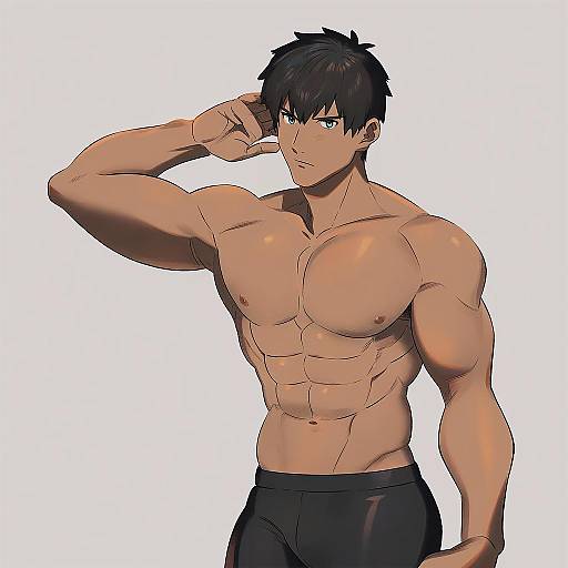 Illustration of Arash (fate), fate (series) in the style of Umishima senbon