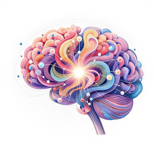 Abstract Digital Mind Map Visualization