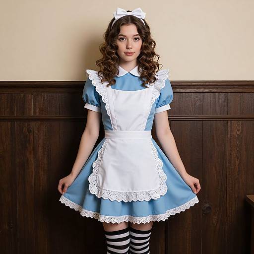 Young Woman in Alice Wonderland Dress