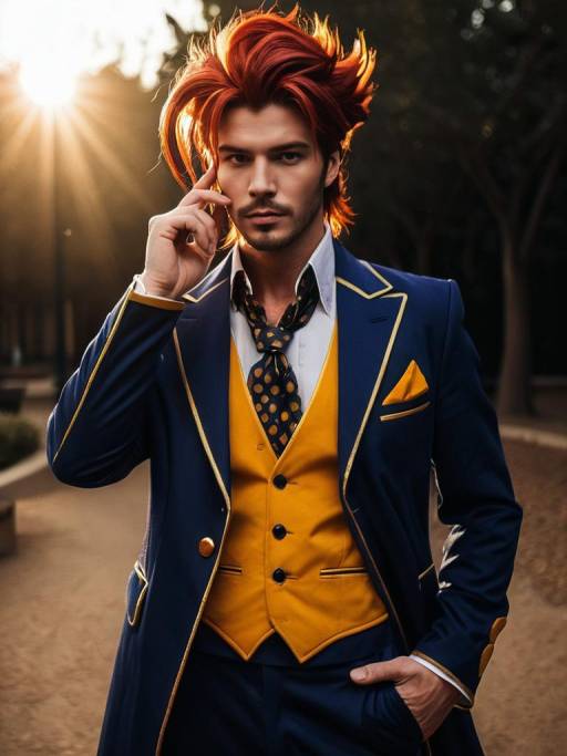 Man in Detailed Reno Cosplay Costume
