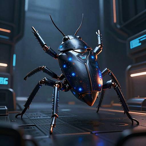 Ilustración Futurista de Patas Robóticas