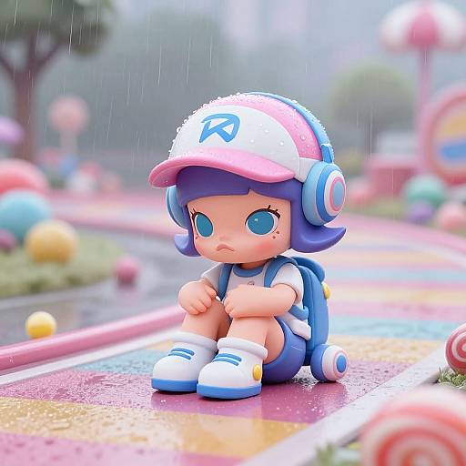 Sad Vanellope on Candy Track