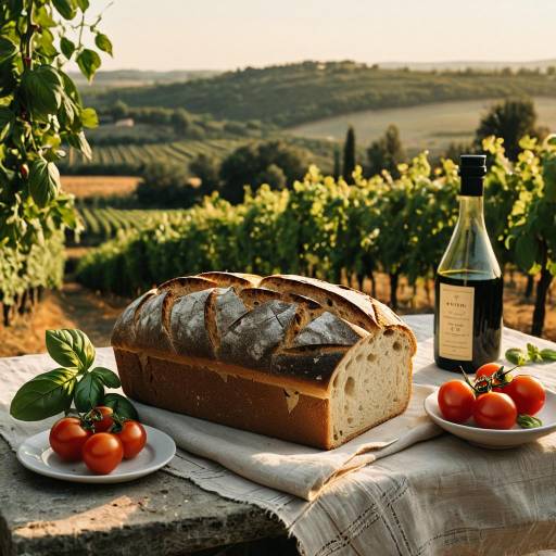 Rustic Sourdough with Vineyard Sunset