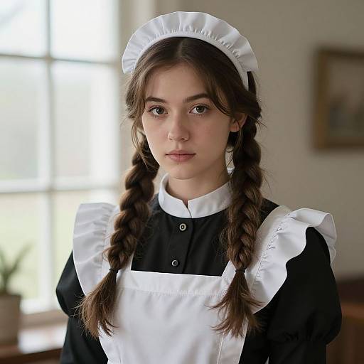 Photorealistic Edwardian Maid Portrait