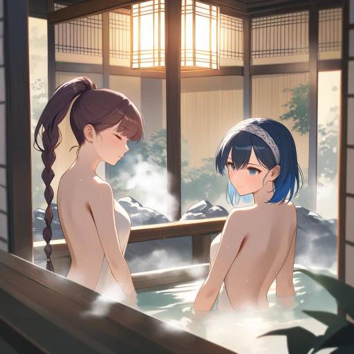 Admiral Kancolle in Serene Onsen Setting