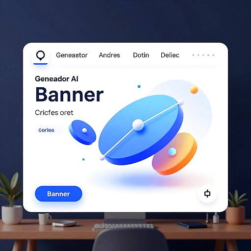 Futuristic AI Banner Design Interface