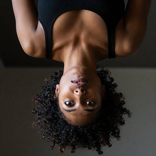Upside-Down Intense Portrait, Dramatic Lighting