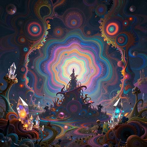 Psychedelic Fantasy Landscape Art