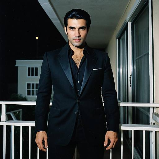 Vampiric Gentleman on 1980s Balcony