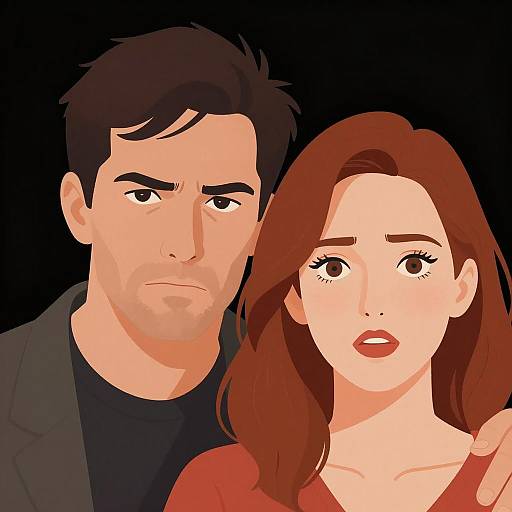 Intense Close-Up of a Couple