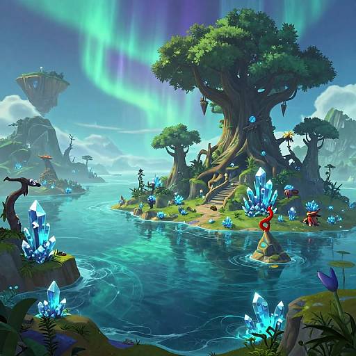 Mystical World of Warcraft Island Landscape