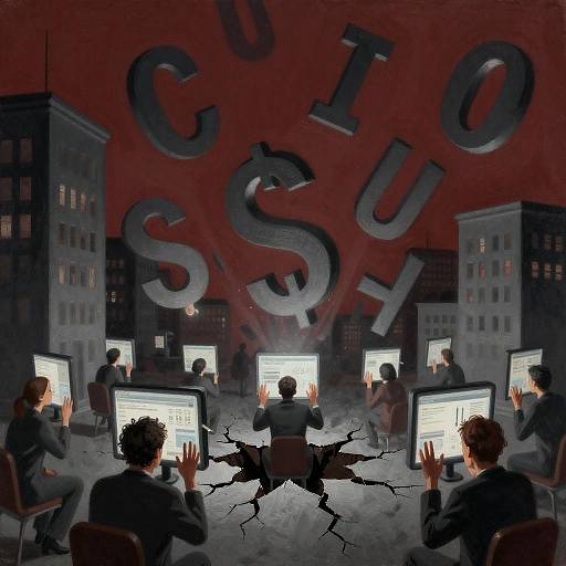 Surreal City Amid Stock Market Crash