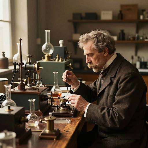 1900s Scientific Laboratory Scene