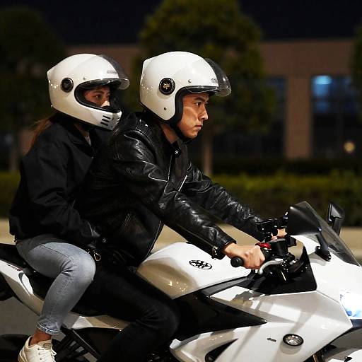 Night Ride: Intense Biker Duo