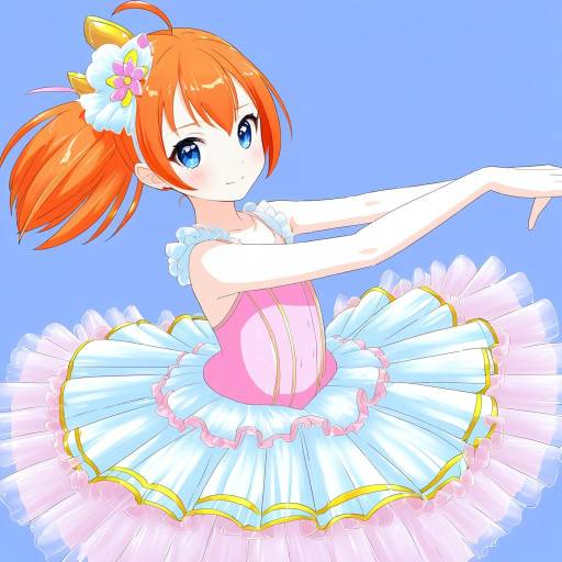 Illustration of Ahiru (princess tutu), princess tutu in the style of Green322