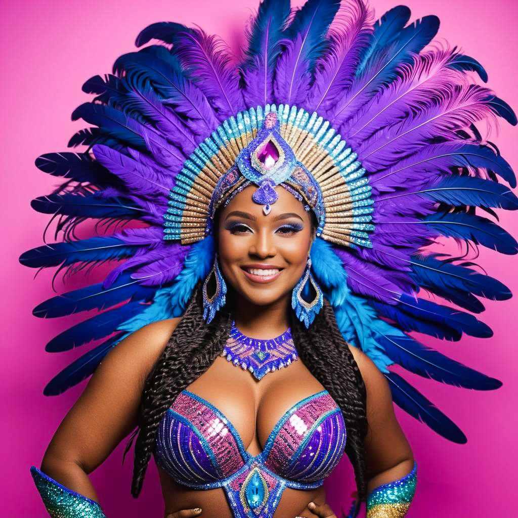 Vibrant Rio Carnival Festival Portrait