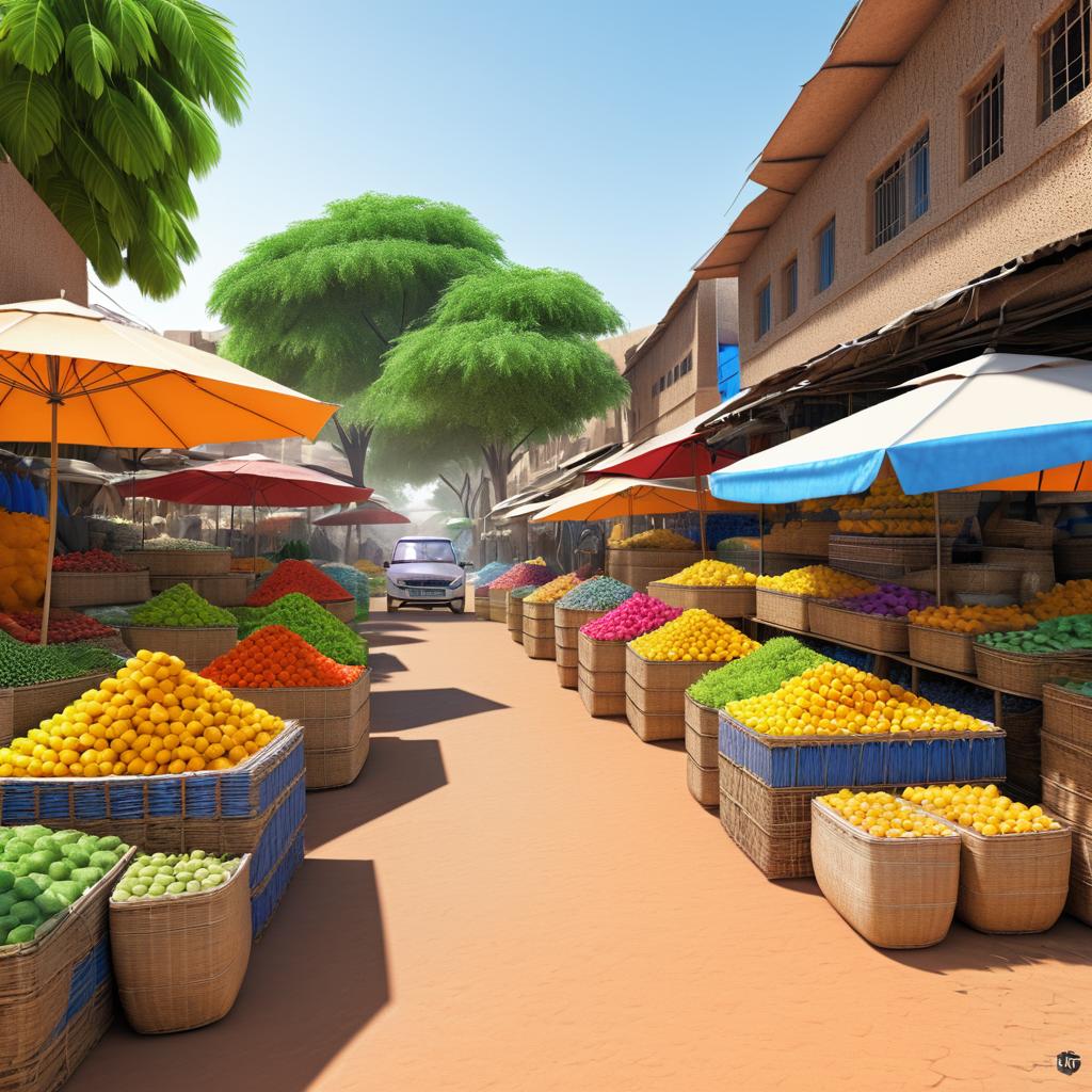 Ultra-Realistic Market Scene in Bamako