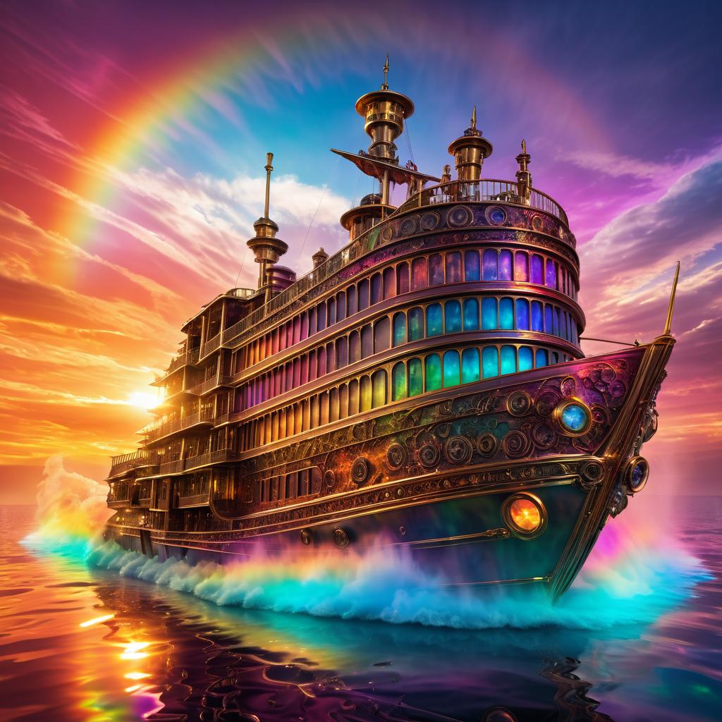 Steampunk Cruiser on Rainbow Waters