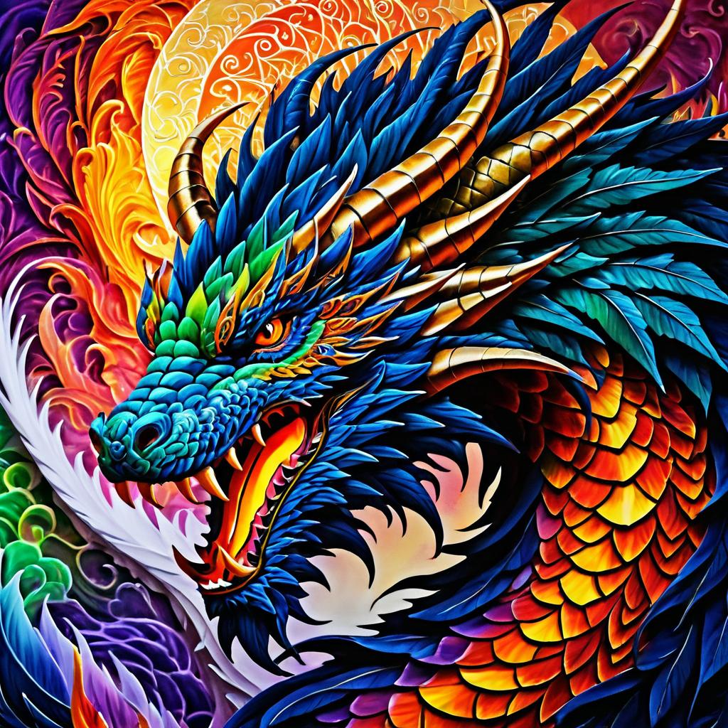 Vibrant Fantasy Dragon Artwork