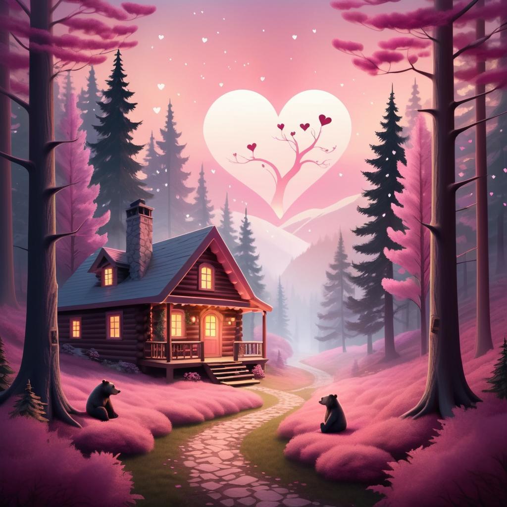 Enchanting Valentine’s Day Forest Scene