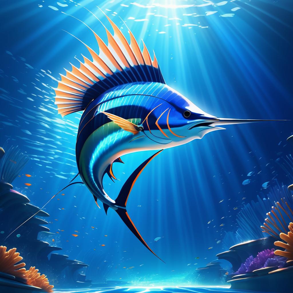 Fearless Sailfish in Coral Reef Adventure