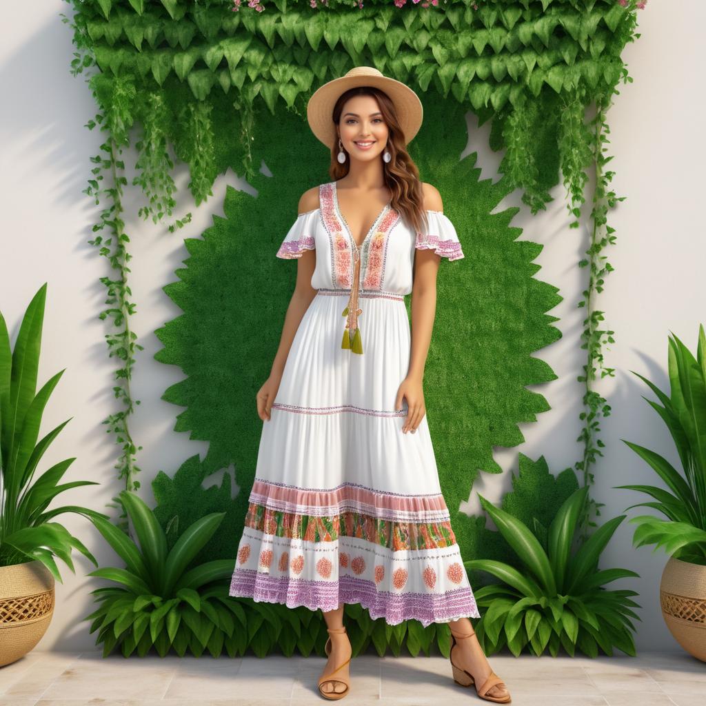 Bohemian Dress Portrait for Ecommerce Display